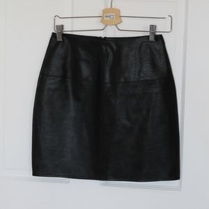 Vegan Leather Mini Skirt